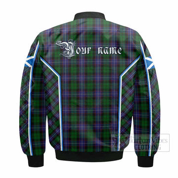 Galbraith Tartan Crest Bomber Jacket Scotland Coat of Arm Flag Style
