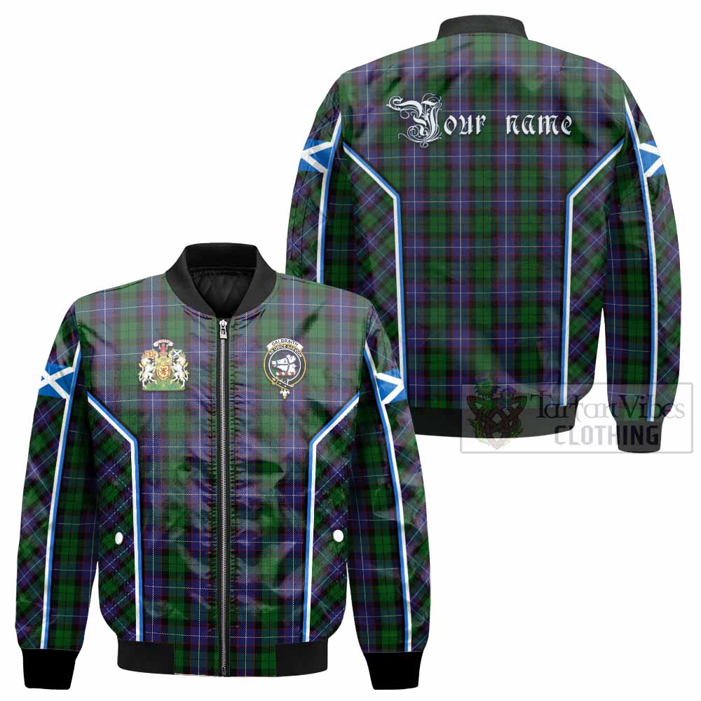Galbraith Tartan Crest Bomber Jacket Scotland Coat of Arm Flag Style - Tartan Vibes Clothing
