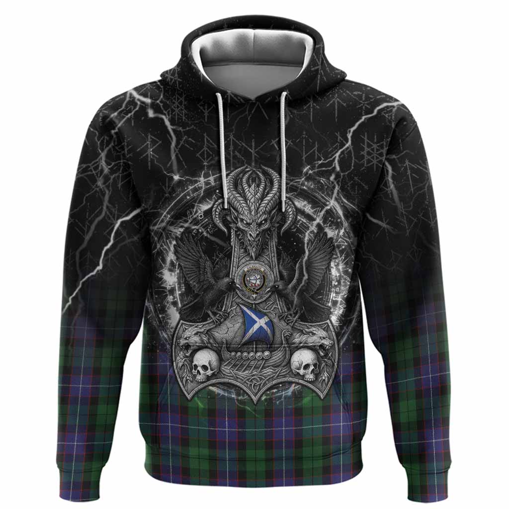 Galbraith Tartan Crest Hoodie Celtic Odin's Raven Legacy