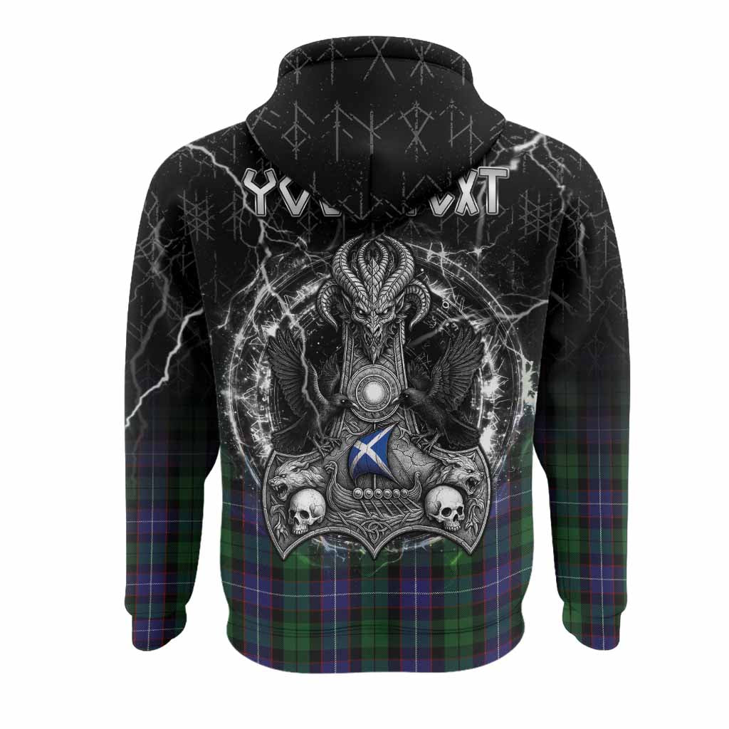 Galbraith Tartan Crest Hoodie Celtic Odin's Raven Legacy