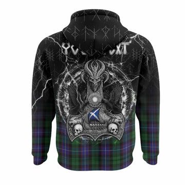 Galbraith Tartan Crest Hoodie Celtic Odin's Raven Legacy