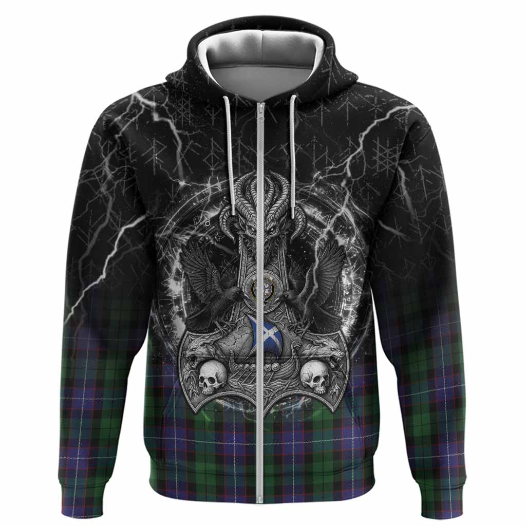 Galbraith Tartan Crest Hoodie Celtic Odin's Raven Legacy