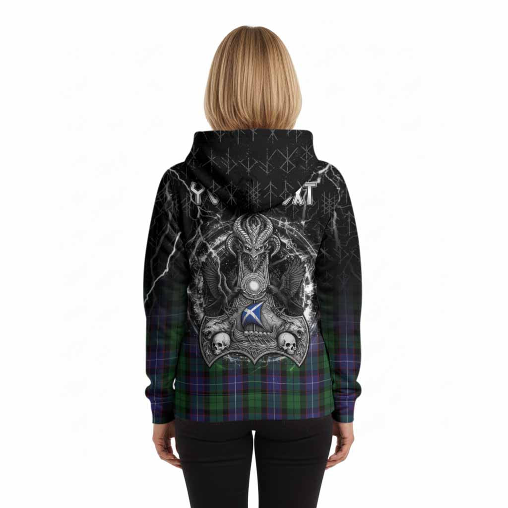 Galbraith Tartan Crest Hoodie Celtic Odin's Raven Legacy