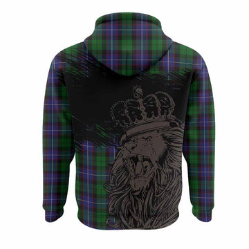 Galbraith Tartan Crest Hoodie Crowned Lion Heritage Style
