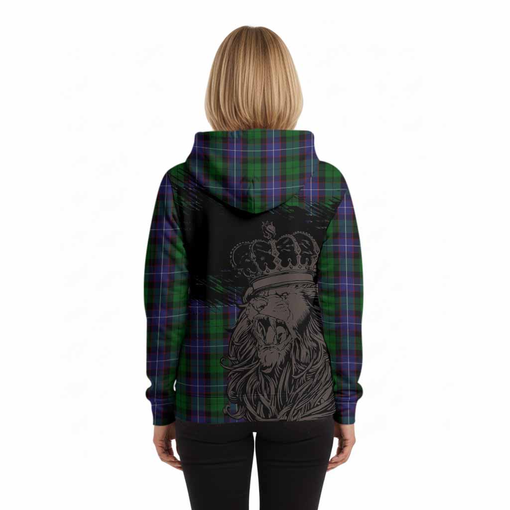 Galbraith Tartan Crest Hoodie Crowned Lion Heritage Style