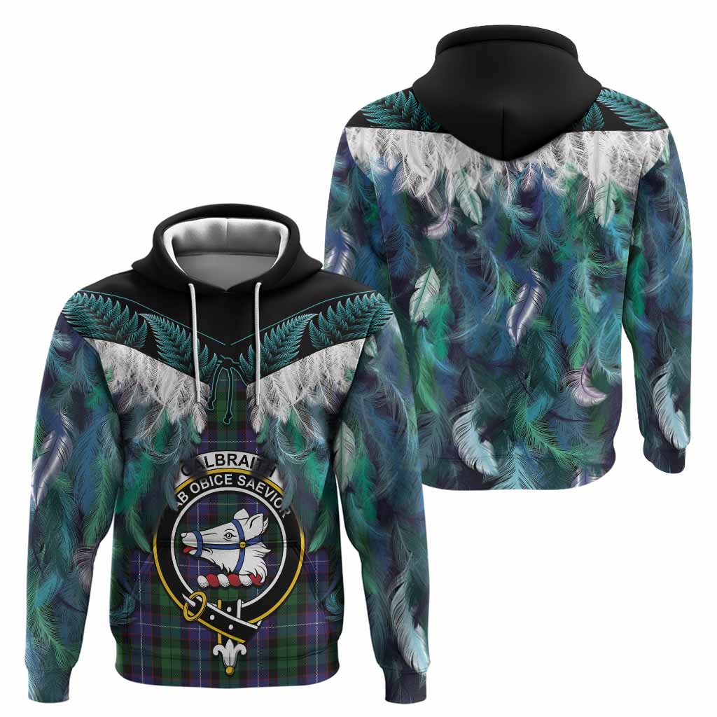 Galbraith Tartan Crest Hoodie New Zealand Maori Korowai Cloak