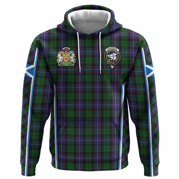 Galbraith Tartan Crest Hoodie Scotland Coat of Arm Flag Style - Tartan Vibes Clothing