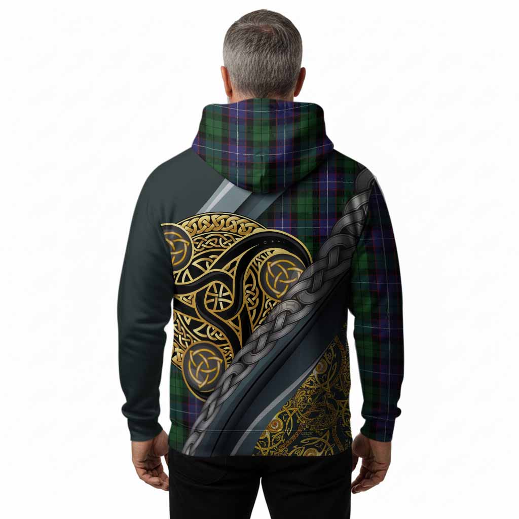 Galbraith Tartan Crest Hoodie Scottish Triskele Celtic