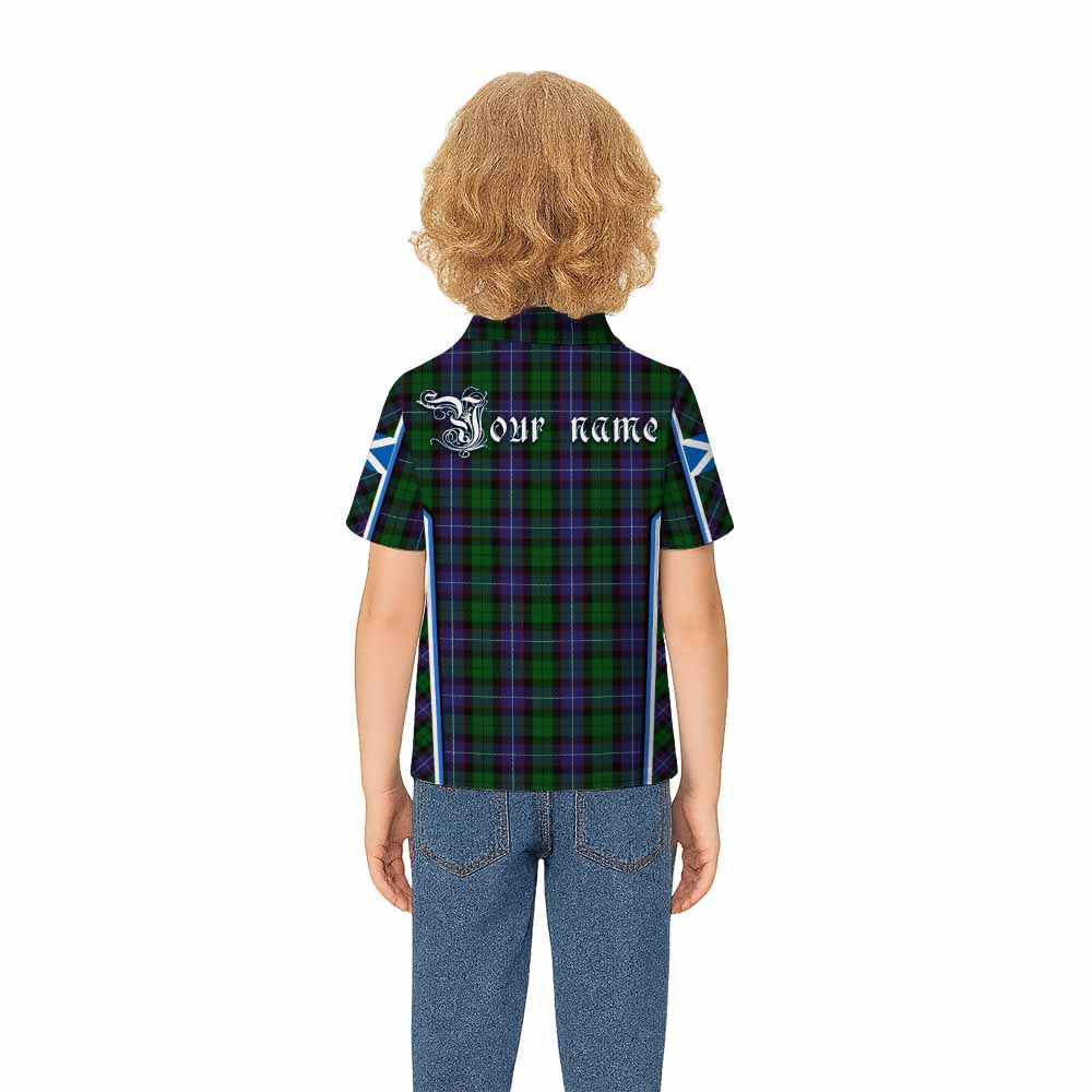 Galbraith Tartan Crest Kid Polo Shirt Scotland Coat of Arm Flag Style - Tartan Vibes Clothing