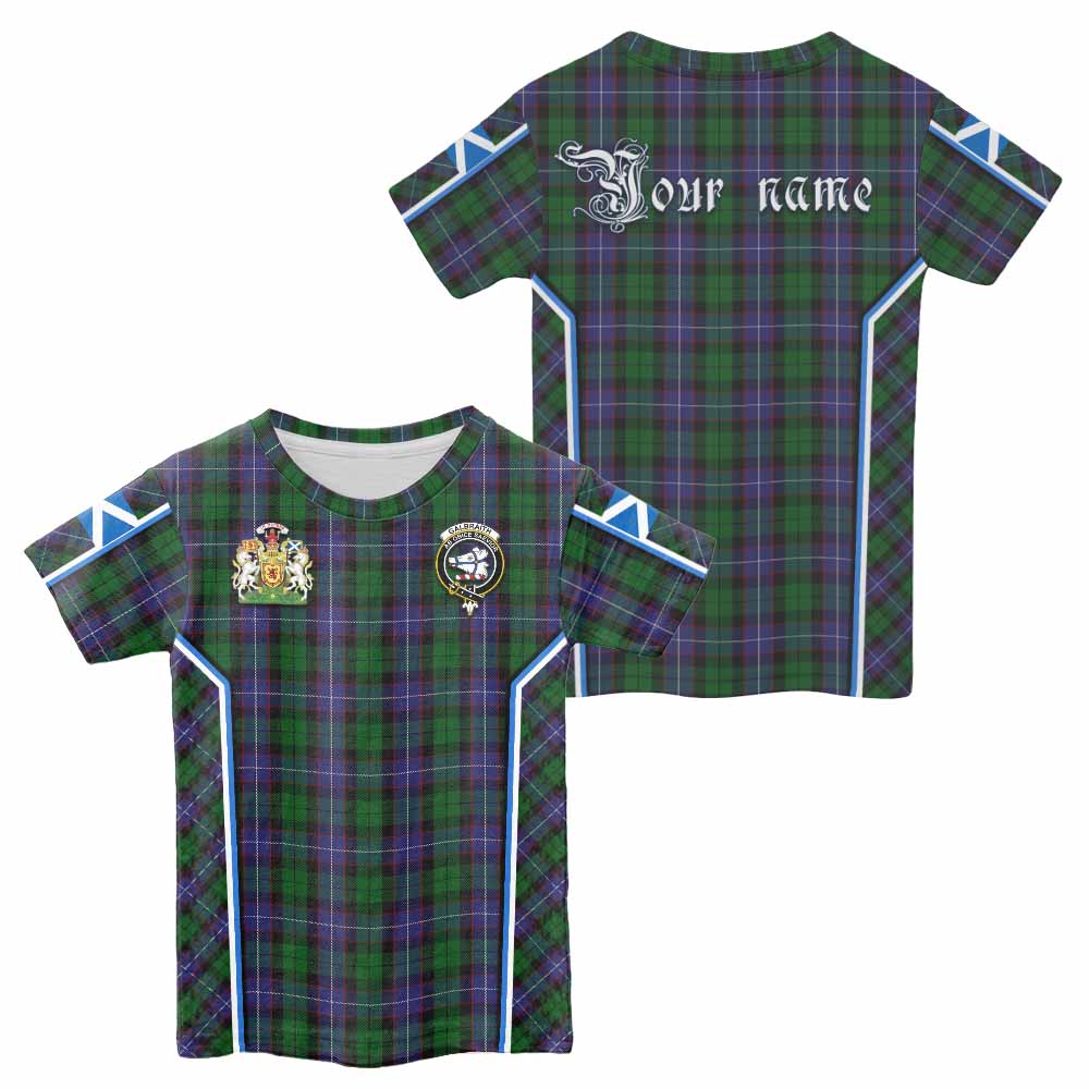 Galbraith Tartan Crest Kid T-shirt Scotland Coat of Arm Flag Style - Tartan Vibes Clothing