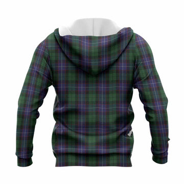 Galbraith Tartan Crest Knitted Hoodie Ferocious Lion Style