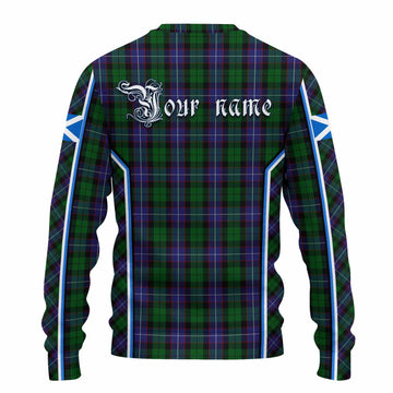 Galbraith Tartan Crest Knitted Sweater Scotland Coat of Arm Flag Style - Tartan Vibes Clothing