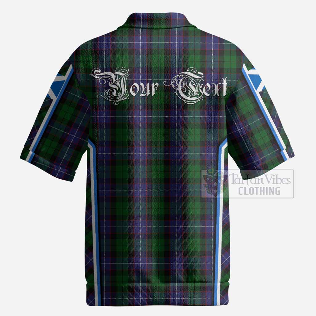 Galbraith Tartan Crest Men’s Polo Sweater Top Scotland Coat of Arm Flag Style