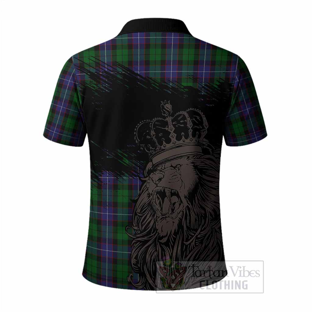 Galbraith Tartan Crest Polo Shirt Crowned Lion Heritage Style