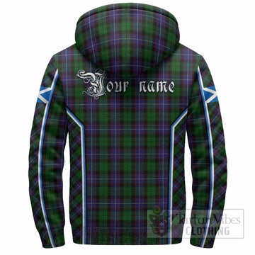 Galbraith Tartan Crest Sherpa Hoodie Scotland Coat of Arm Flag Style