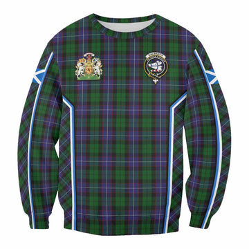 Galbraith Tartan Crest Sweatshirt Scotland Coat of Arm Flag Style