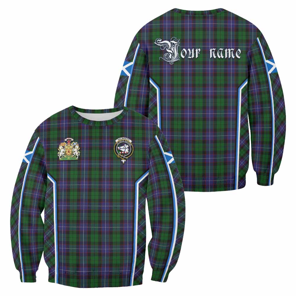 Galbraith Tartan Crest Sweatshirt Scotland Coat of Arm Flag Style - Tartan Vibes Clothing