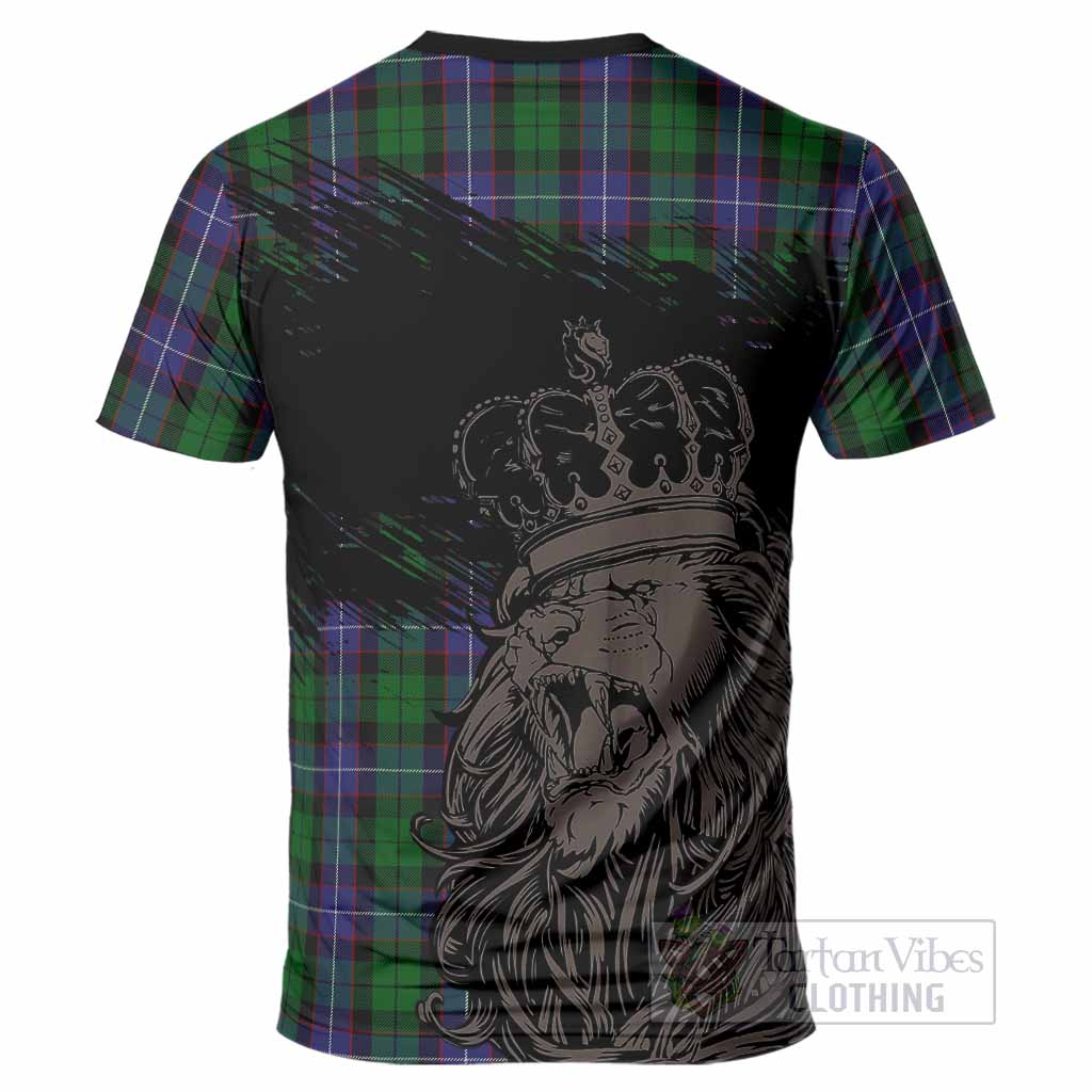 Galbraith Tartan Crest T-Shirt Crowned Lion Heritage Style