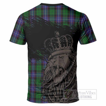 Galbraith Tartan Crest T-Shirt Crowned Lion Heritage Style