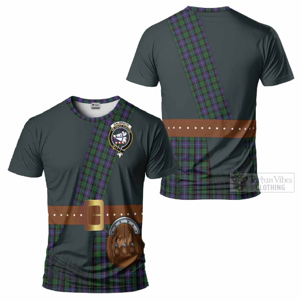 Galbraith Tartan Crest T-Shirt Kilt Costume Style