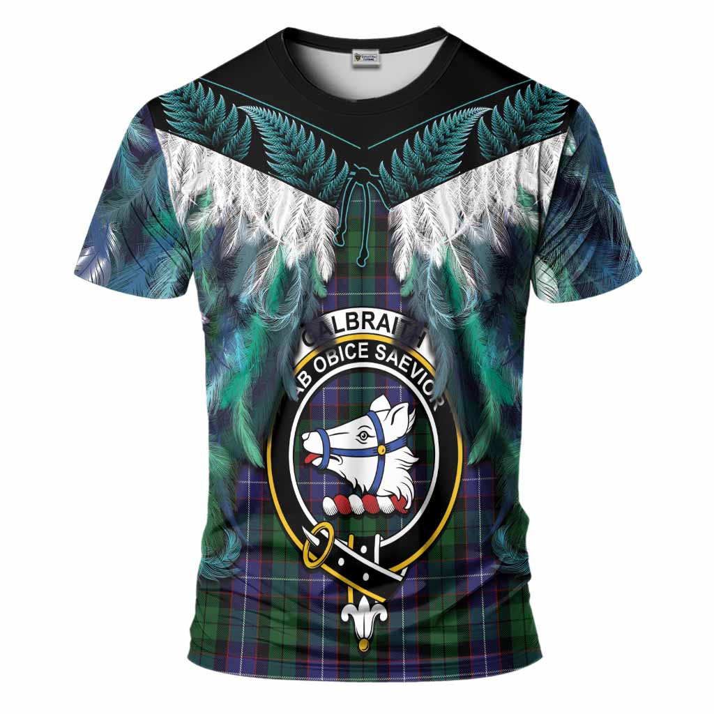 Galbraith Tartan Crest T-Shirt New Zealand Maori Korowai Cloak