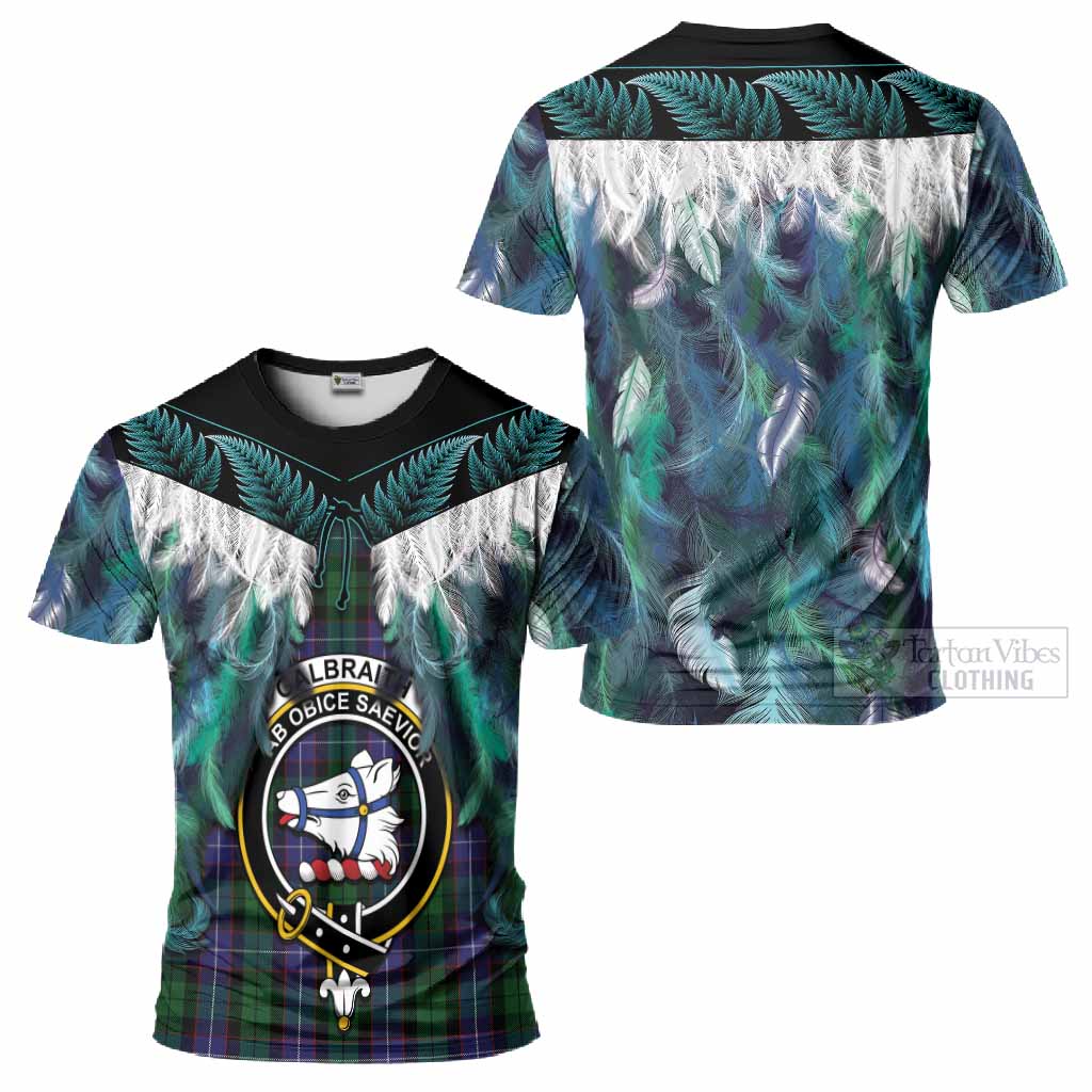 Galbraith Tartan Crest T-Shirt New Zealand Maori Korowai Cloak