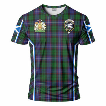 Galbraith Tartan Crest T-shirt Scotland Coat of Arm Flag Style - Tartan Vibes Clothing