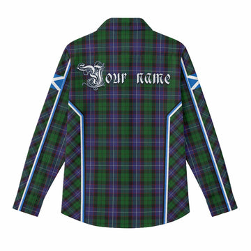 Galbraith Tartan Crest Women Casual Shirt Scotland Coat of Arm Flag Style - Tartan Vibes Clothing