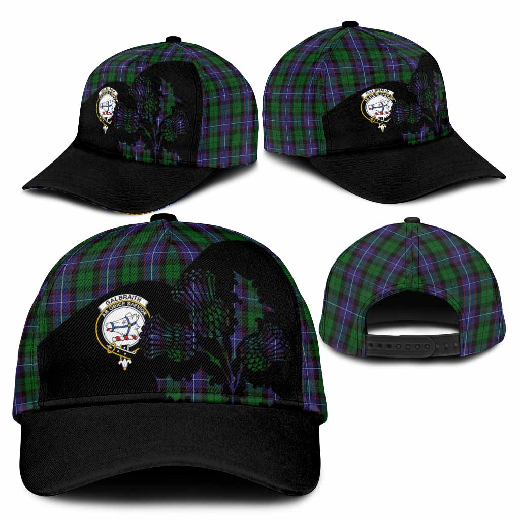 Galbraith Tartan Family Crest Classic Cap Scotland Thistle Floral Flag Style