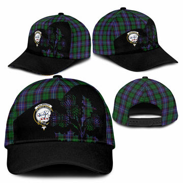 Galbraith Tartan Family Crest Classic Cap Scotland Thistle Floral Flag Style