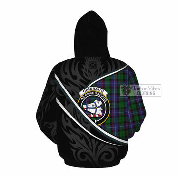 Galbraith Tartan Family Crest Cotton Hoodie Celtic Scottish Thistle Floral - Tartan Vibes Clothing