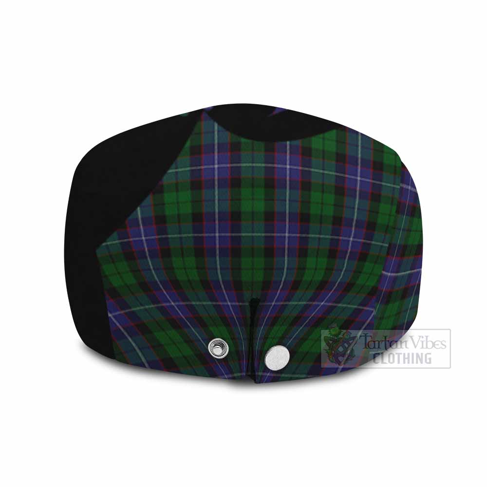 Galbraith Tartan Family Crest Flat Cap, Jeff Cap Scotland Thistle Floral