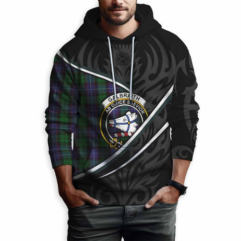 Galbraith Tartan Family Crest Hoodie Celtic Scottish Thistle Floral - Tartan Vibes Clothing
