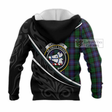 Galbraith Tartan Family Crest Knitted Hoodie Celtic Scottish Thistle Floral - Tartan Vibes Clothing