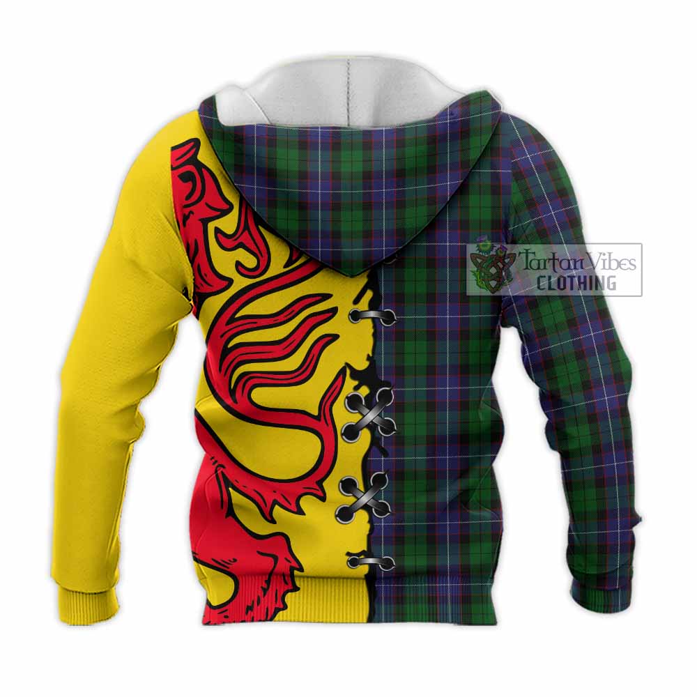 Galbraith Tartan Family Crest Knitted Hoodie Lion Rampant Honor - Tartan Vibes Clothing