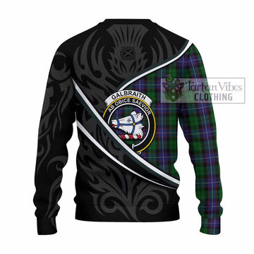 Galbraith Tartan Family Crest Knitted Sweater Celtic Scottish Thistle Floral - Tartan Vibes Clothing