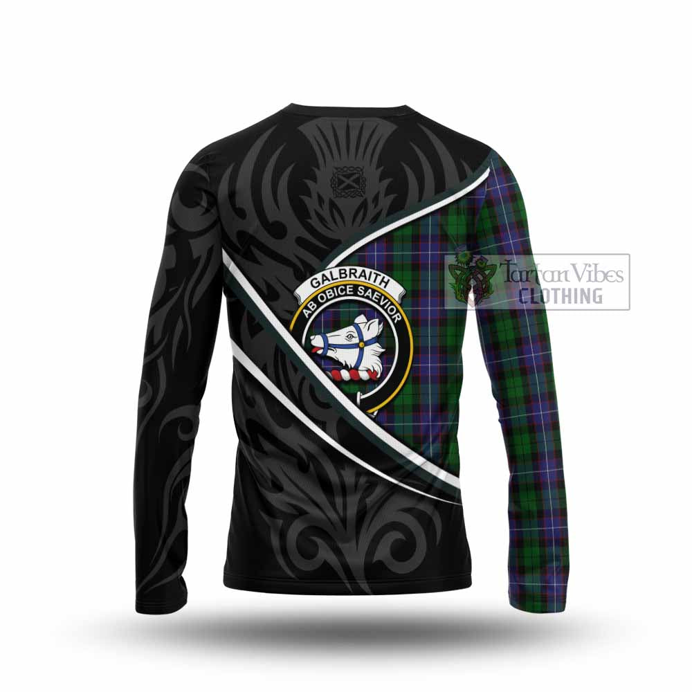 Galbraith Tartan Family Crest Long Sleeve T-Shirt Celtic Scottish Thistle Floral - Tartan Vibes Clothing