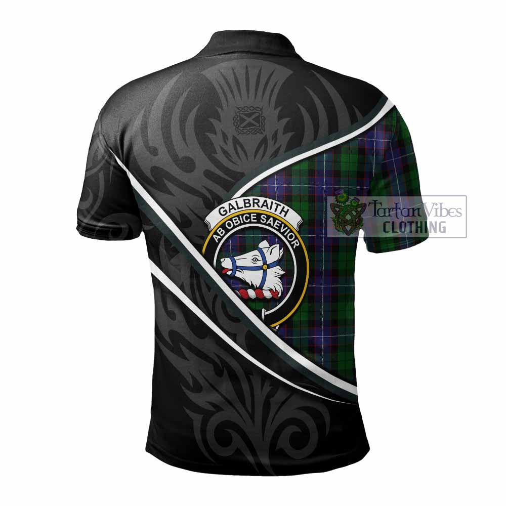 Galbraith Tartan Family Crest Polo Shirt Celtic Scottish Thistle Floral - Tartan Vibes Clothing