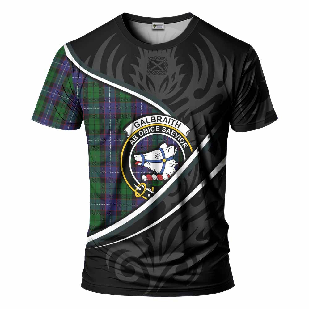 Galbraith Tartan Family Crest T-shirt Celtic Scottish Thistle Floral - Tartan Vibes Clothing