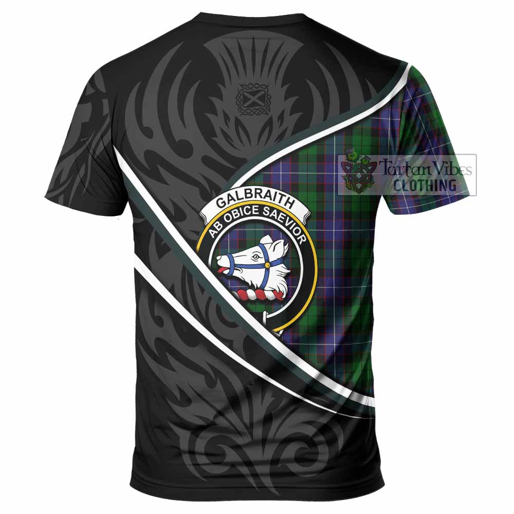 Galbraith Tartan Family Crest T-shirt Celtic Scottish Thistle Floral - Tartan Vibes Clothing