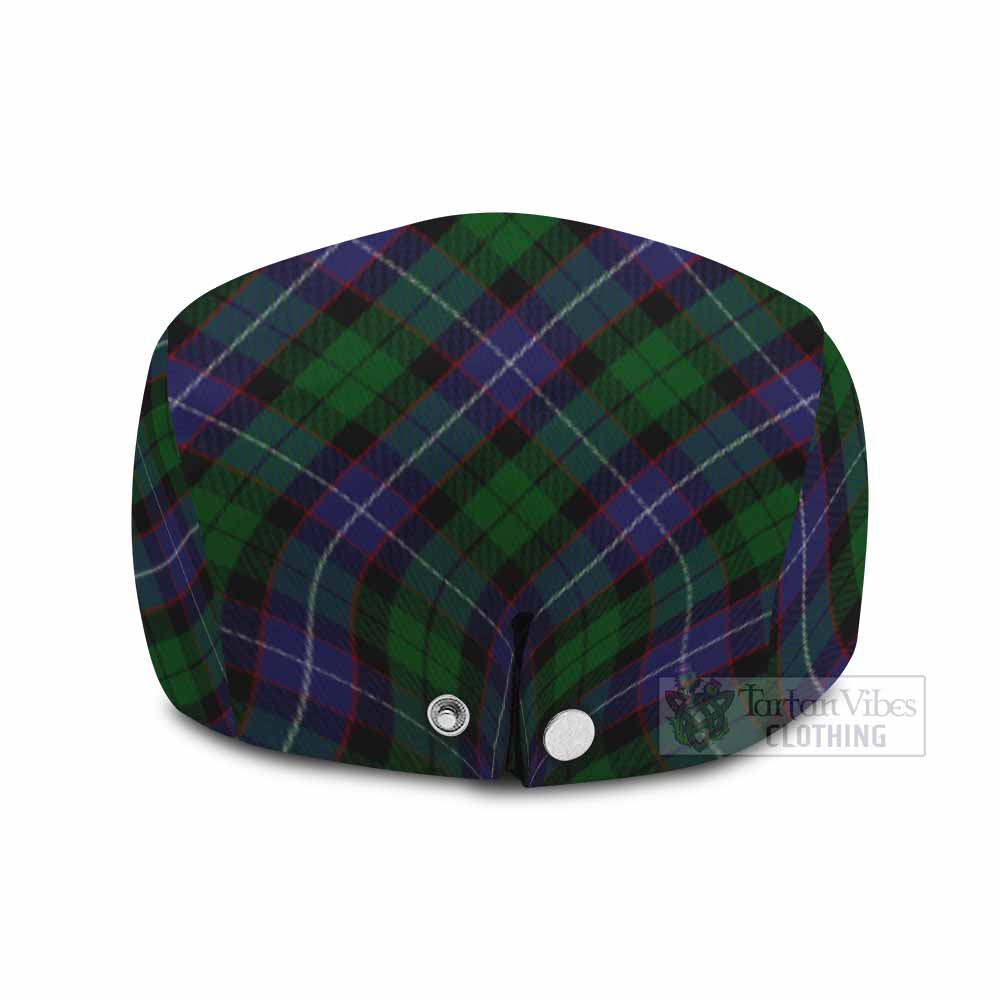 Galbraith Tartan Flat Cap, Jeff Cap Cross Style with Family Crest - Tartan Vibes Clothing