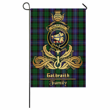 Galbraith Tartan Garden Flag with Highland Thistle Cherish Family Crest Style