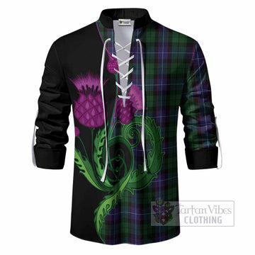Galbraith Tartan Ghillie Shirt Traditional Scottish Thistle