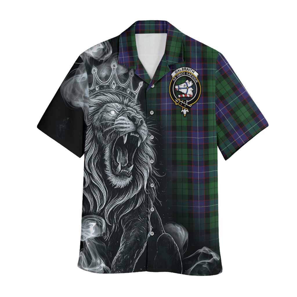 Galbraith Tartan Hawaiian Shirt Roaring Lion Heritage