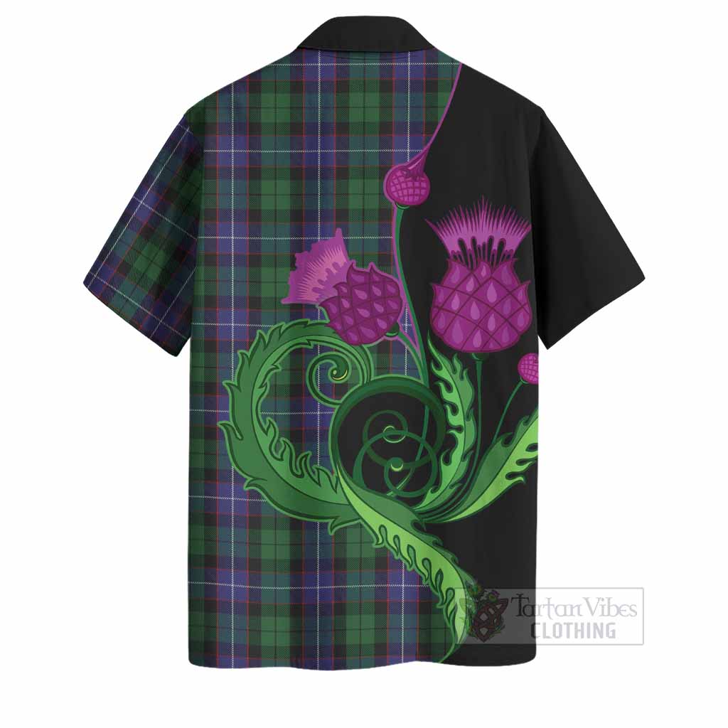 Galbraith Tartan Hawaiian Shirt Traditional Scottish Thistle