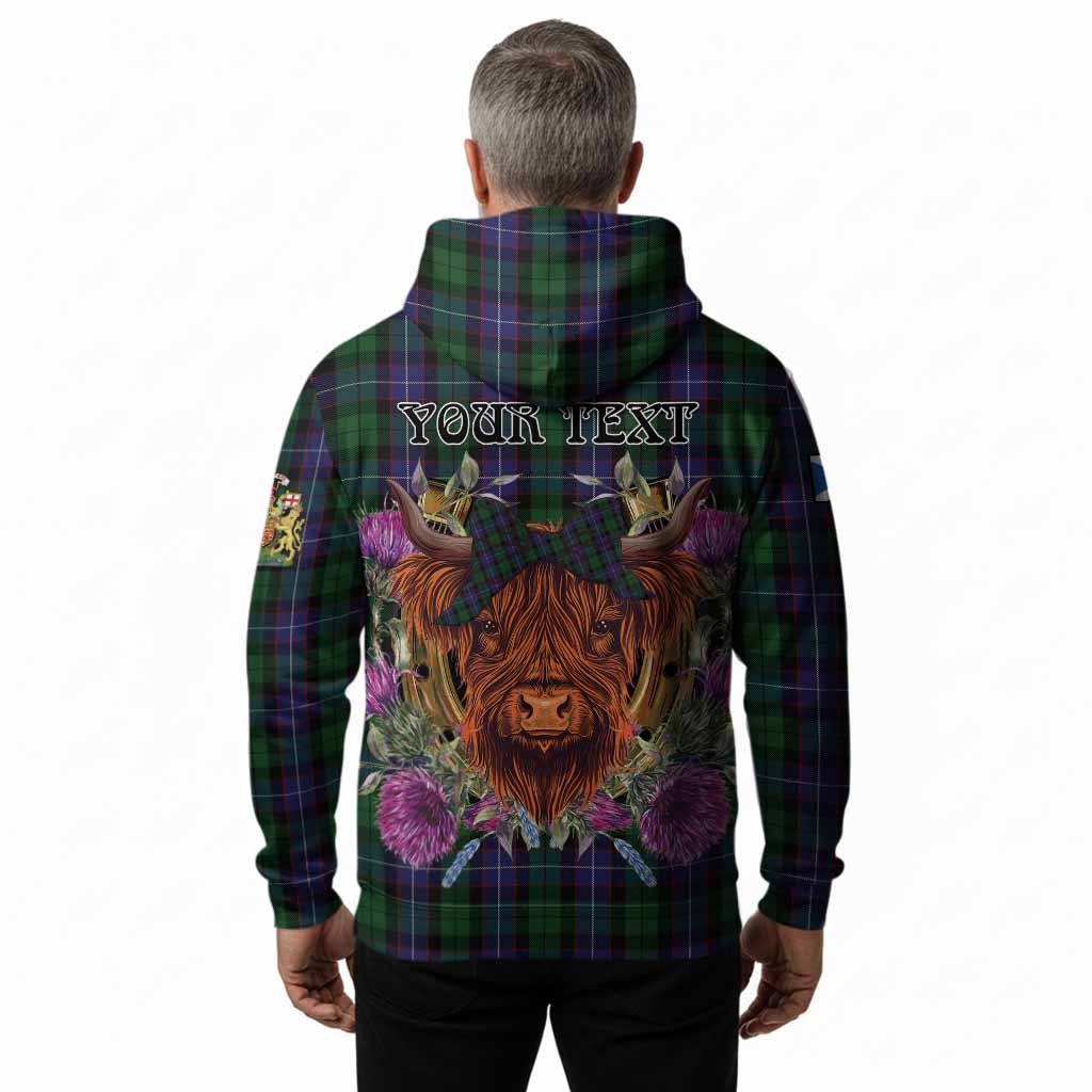 Galbraith Tartan Hoodie Scottish Thistle Heilan Coo