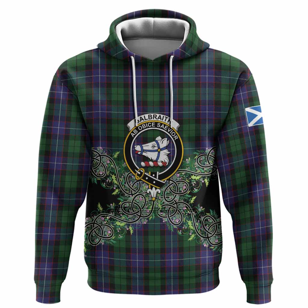 Galbraith Tartan Hoodie Thistle Scottish Spirit