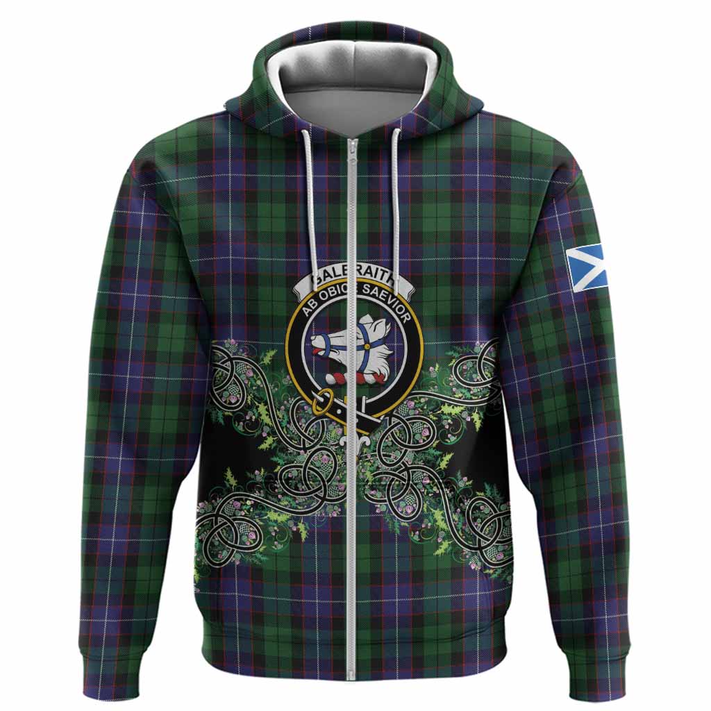 Galbraith Tartan Hoodie Thistle Scottish Spirit