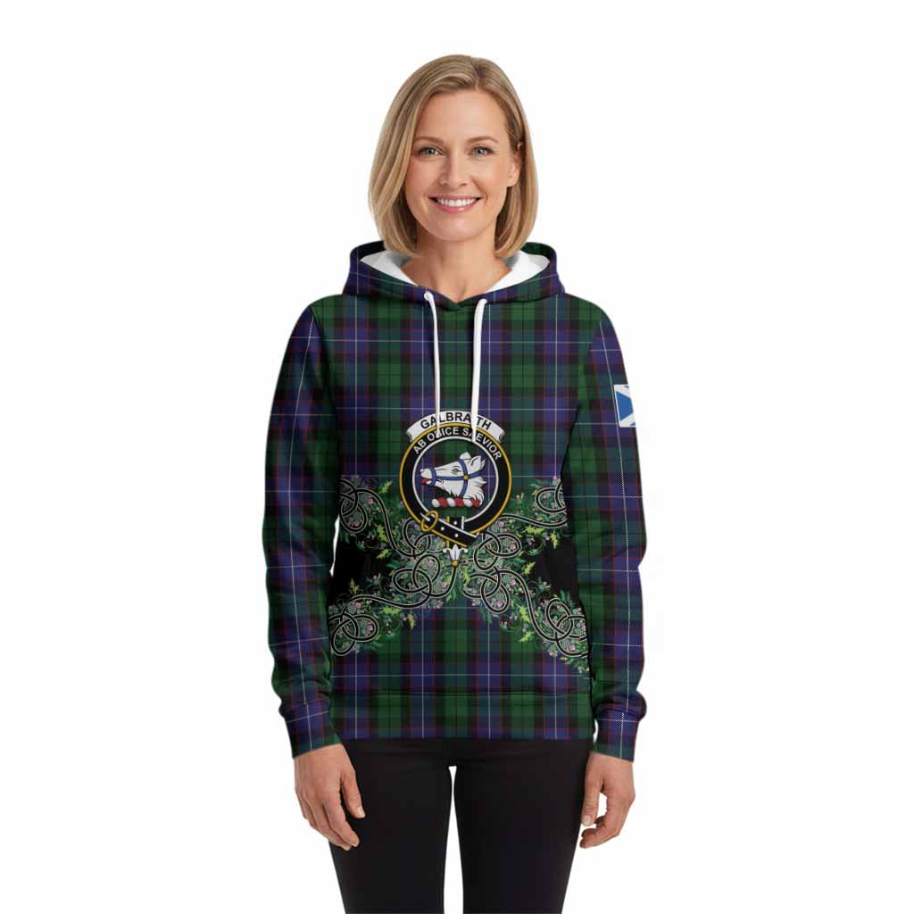 Galbraith Tartan Hoodie Thistle Scottish Spirit