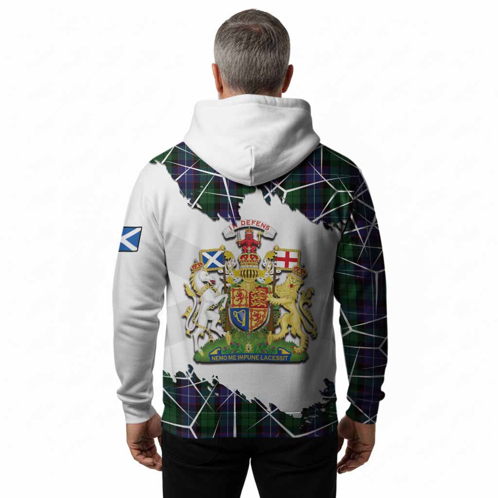 Galbraith Tartan Hoodie with Family Crest and Lion Rampant Grunge Style